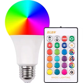 5W / 10W / 15W / E27 RGB, lâmpada LED LAMBPATDA BULBO, luz de controle RGB luz LED colorida