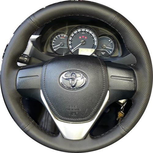 Capa De Volante Costurada Toyota Hav4 Misto Com Furado