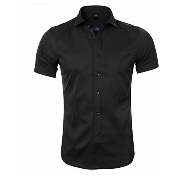 Camisa Social Manga Curta Slim Fit Premium Luxo