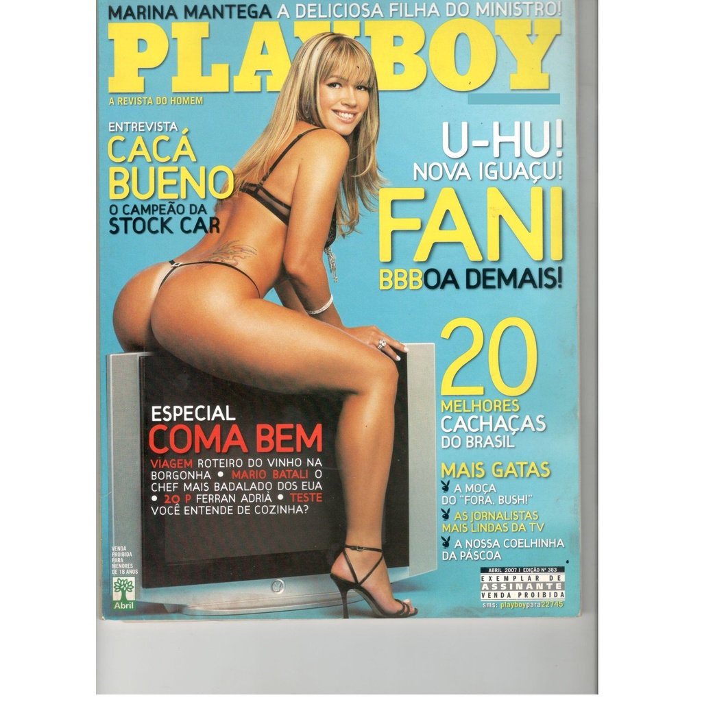 Revista Playboy Fani Bbb Abril 2007 Edição 383