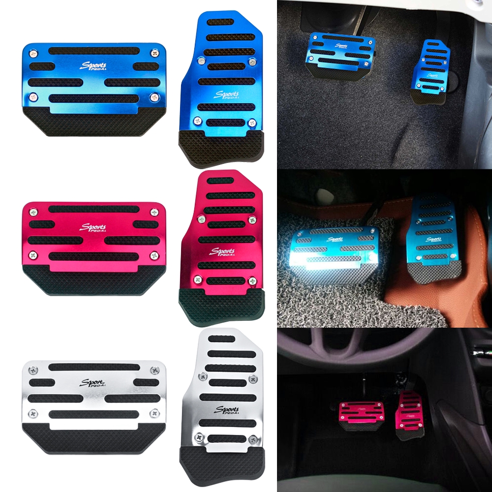 1 Define Pedal De Transmissão Automática De Prata / Capa De Freio / Descanso Do Pé Antiderrapante Para Carro