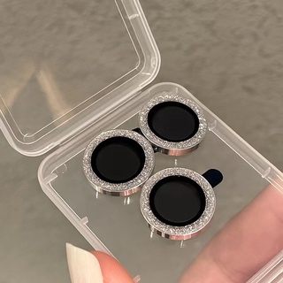[Escolha De Valor] 3 PCS/1SetiPhone 14 Pro Max/13/12 Max11Pro Camera lens Protector Bling Lente De Vidro Temperado Metal Anel De Cobertura Filme Anti-Riscos