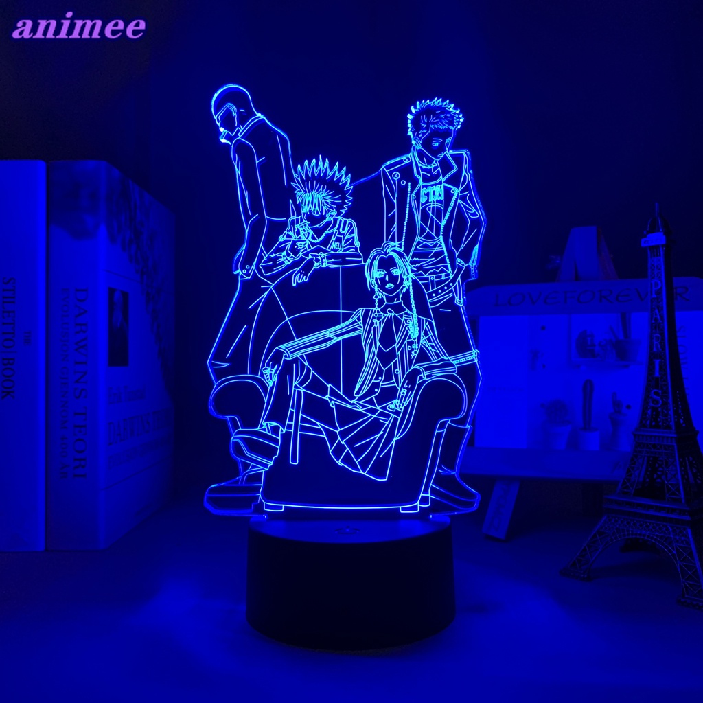 Lâmpada Noturna 3d Anime Nana Pedra Preta Para Decoração Do Quarto Luz De Aniversário Manga Gift Room Mesa Led Night Light + T * F