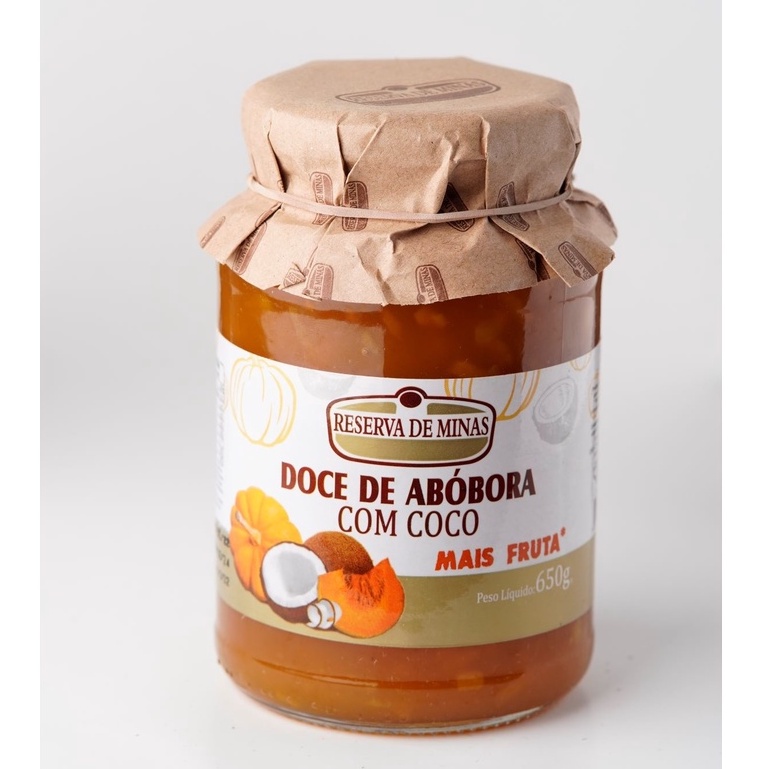 DOCE DE ABÓBORA COM COCO 650G RESERVA DE MINAS