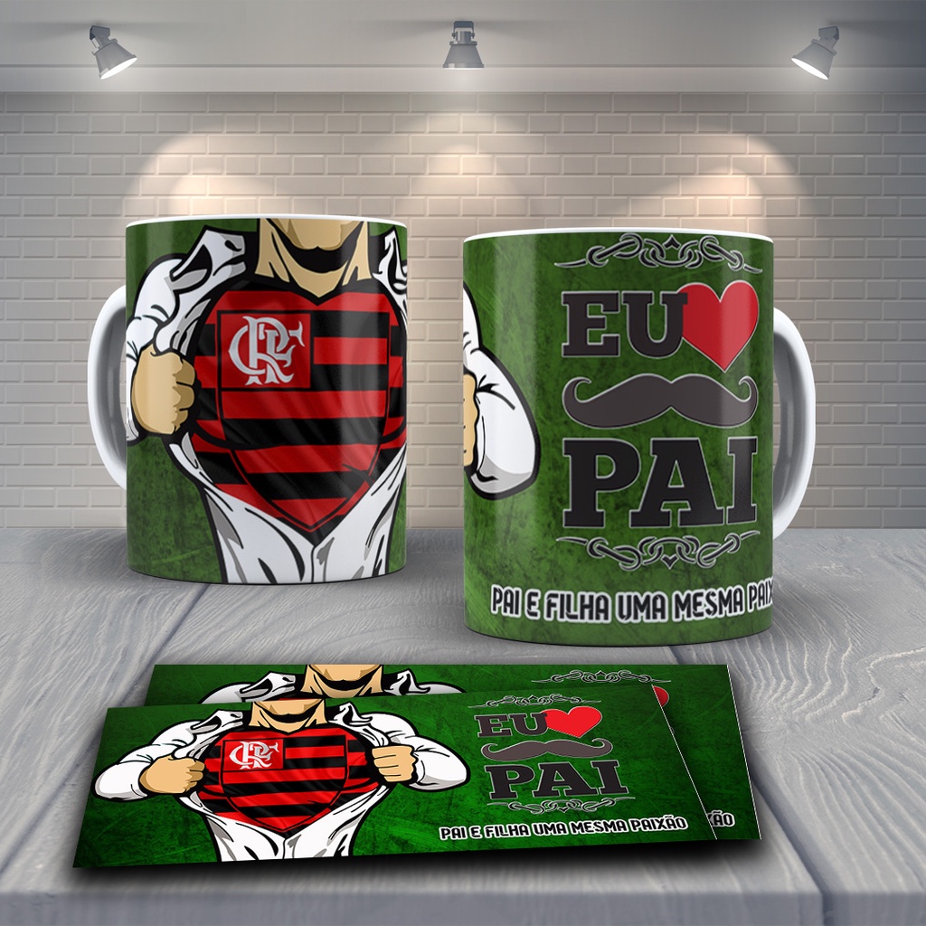 Caneca Dia Dos Pais Time Flamengo - Presente - Caneca Personalizada ...