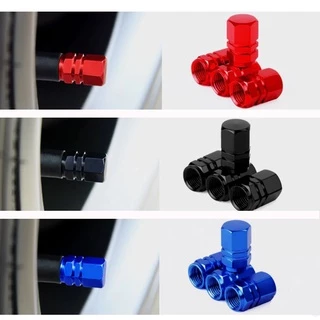 Kit 2 Peças Tampinha Tampa Bico Válvula Pneu Carro Moto Alumínio Várias Cores Bicicleta Bike Estilo Proteção Biquinho