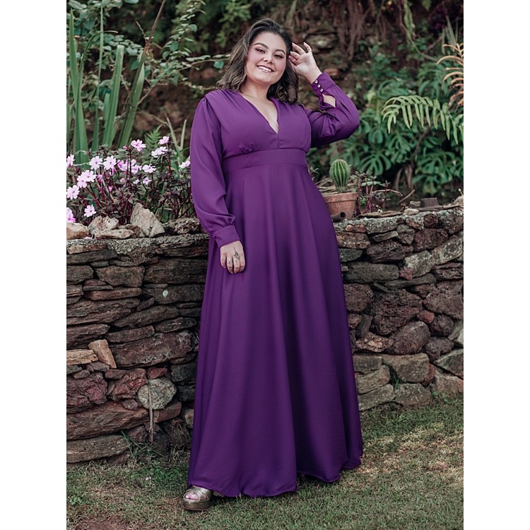 Vestido festa inverno cheap plus size