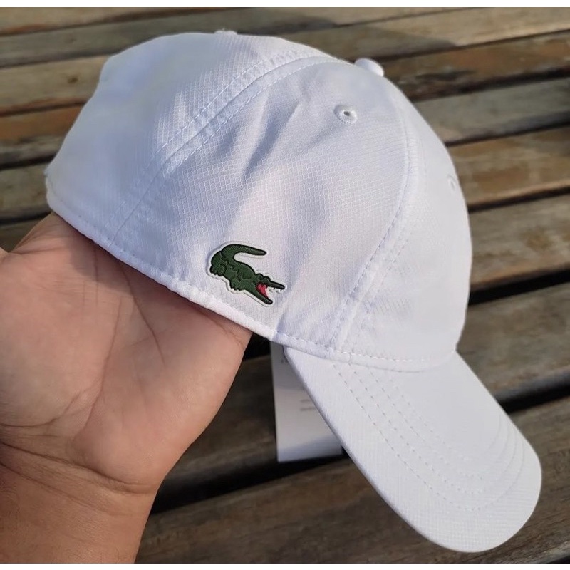 Boné Lacoste Sport Branco Original | Shopee Brasil