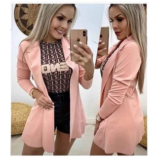 kit 3 Blazer Neoprene Longo Casaco Terninho Feminino Acinturado em Promoção na Shopee kit 3 Blazer Neoprene Longo Casaco Terninho Feminino Acinturado