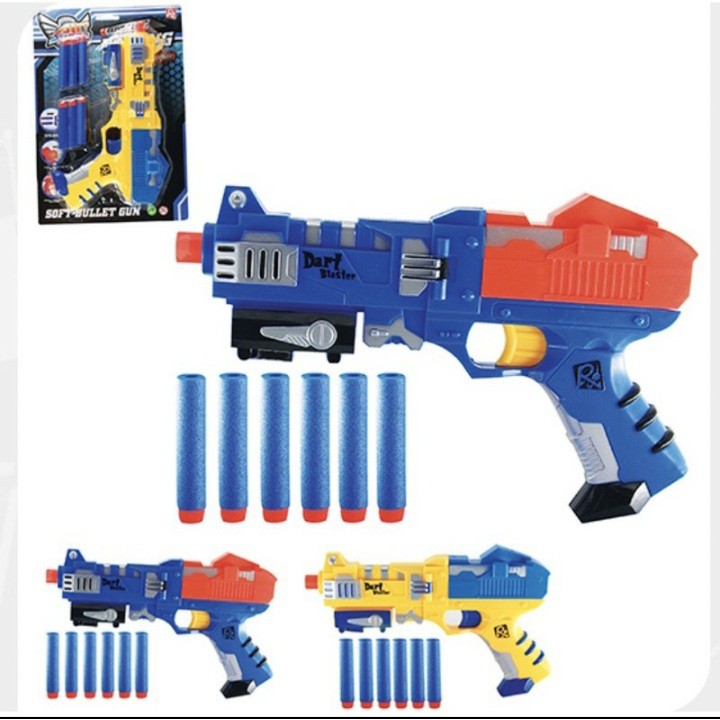 Kits de arma de brinquedo de plástico infantil para dardos Nerf, balas  manuais macias, pistola, Long Range Dart Blaster, Kids Xmas Gift