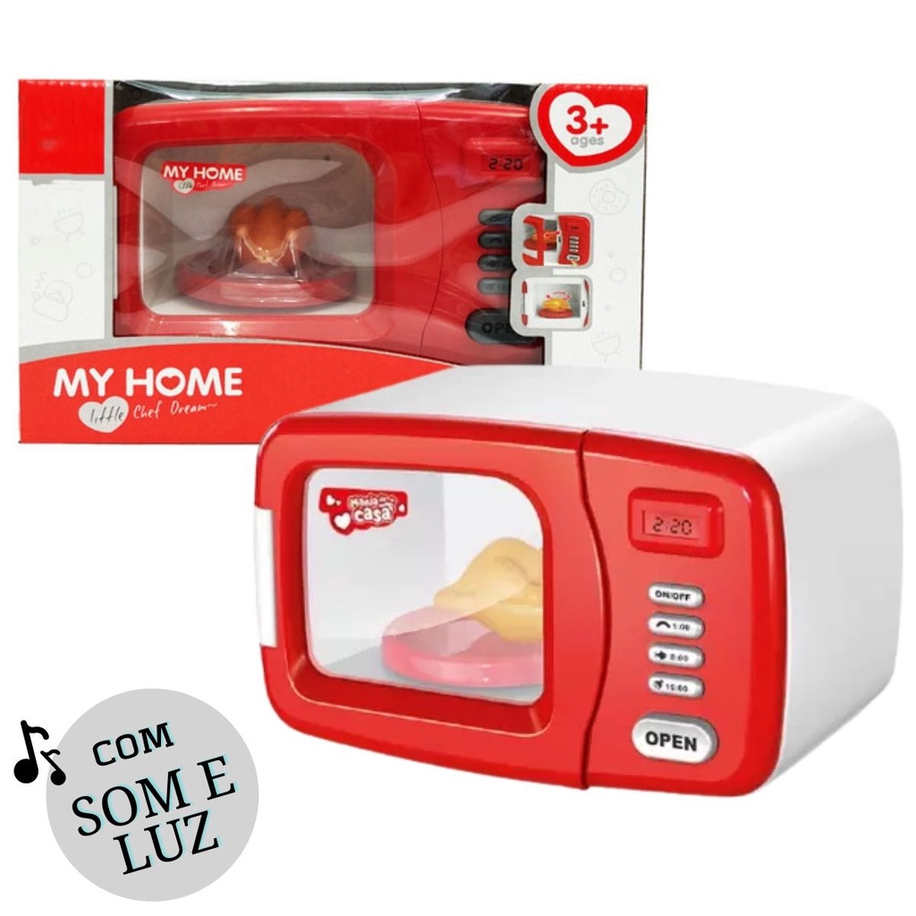 Mini Cozinha - Microondas com Som e Luz - LKC-991 - Fenix - Kits e Gifts