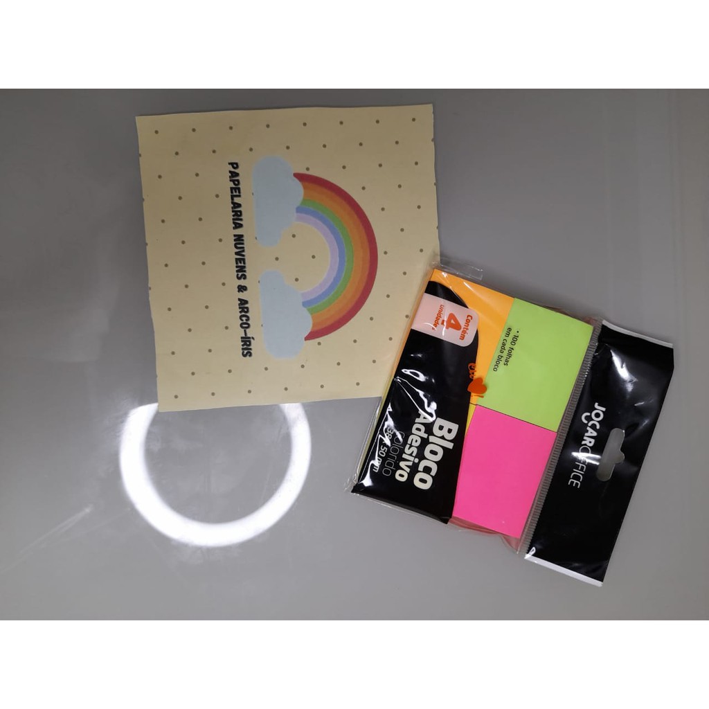 Bloco Adesivo 38x50mm Com 100 Folhas Neon Com 04 Unidades Shopee Brasil 4676