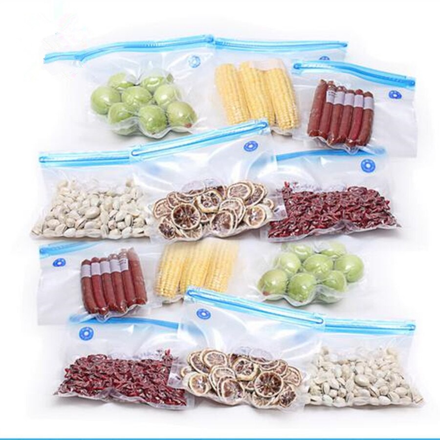 Kit 6 Sacos Vácuo Para Conservar Alimentos Fresco 26x28 Cm