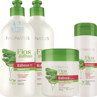 Kit Babosa Facinatus Cosméticos Hidratação Restauração e Brilho