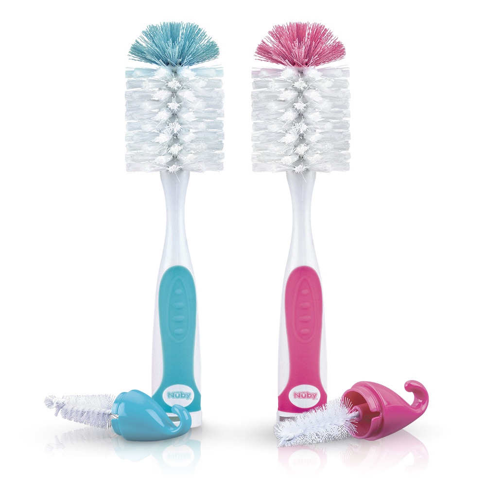 Escova para mamadeira e bico 2 em 1 com Gancho | Shopee Brasil
