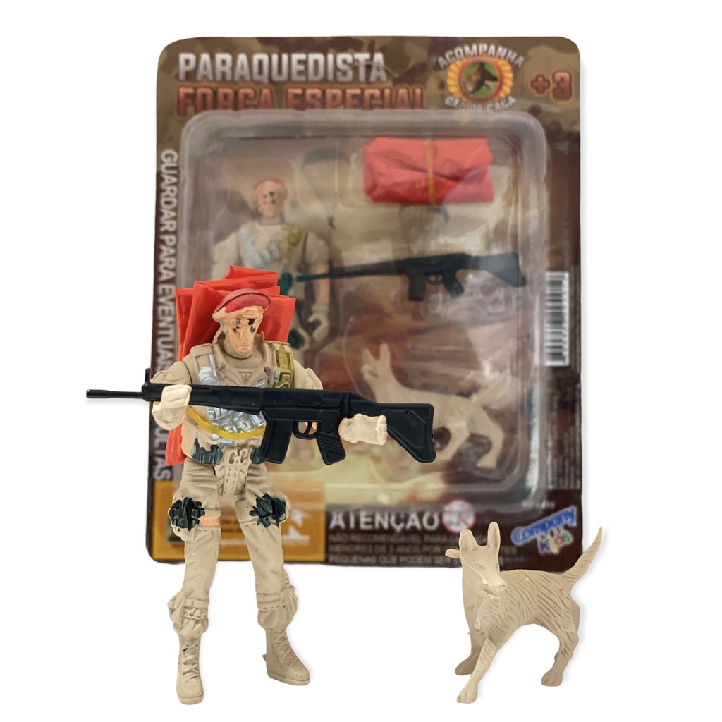 Boneco Paraquedista Exercito Militar Para Quedas Brinquedo | Shopee Brasil
