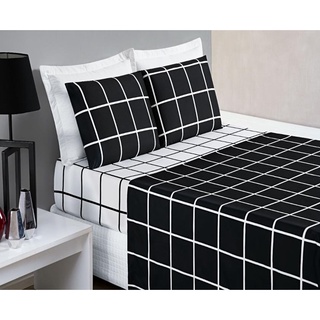 Jogo De lencol roupa de Cama Queen Percal austin 04 Pcs