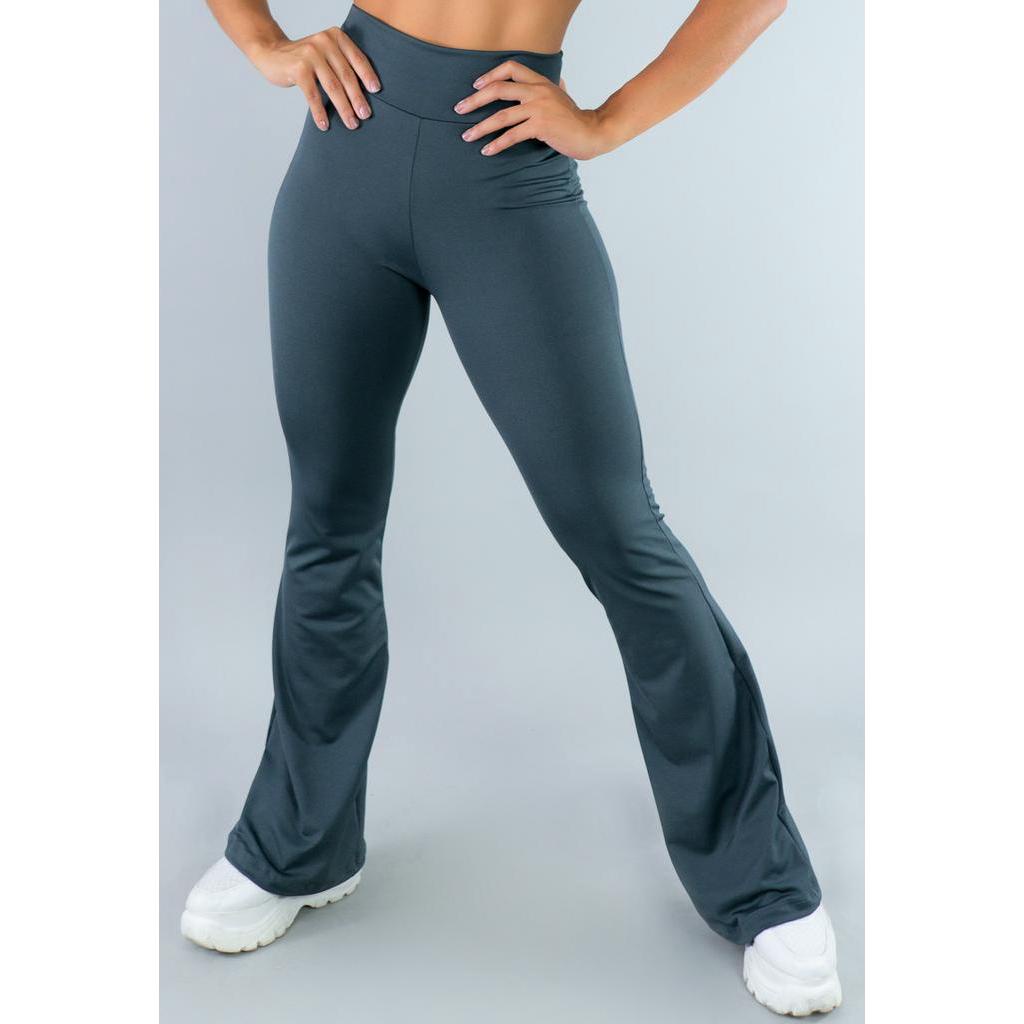 Calça Flare Pantalona Cintura Alta Preta – MVB MODAS