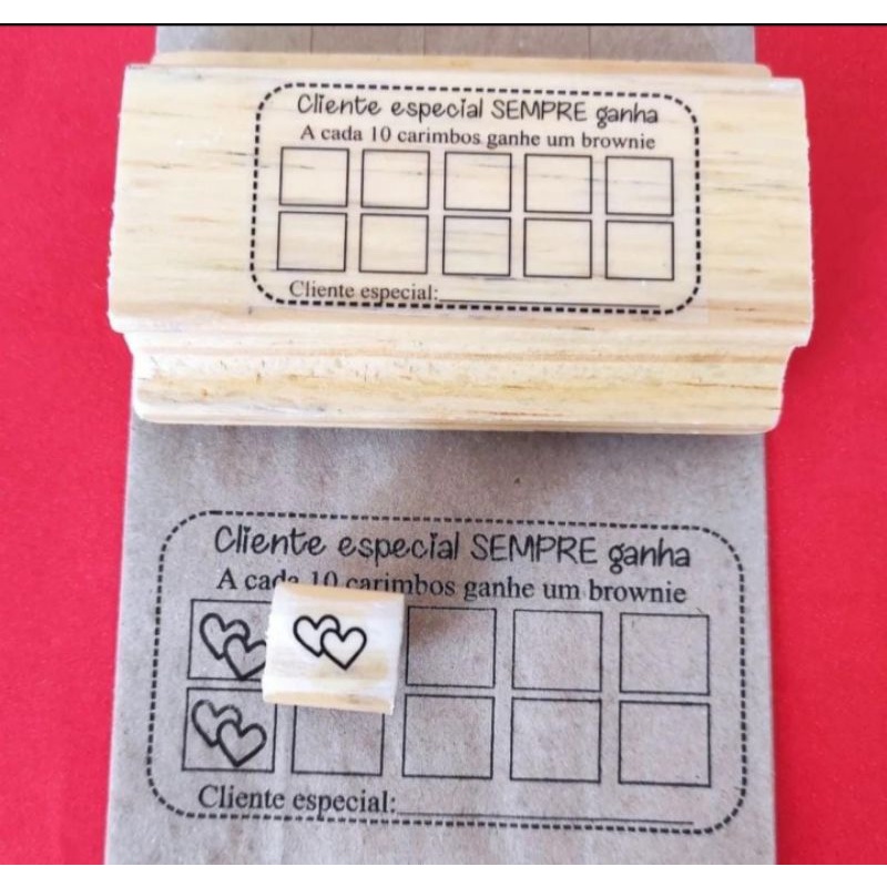 Kit Carimbo cartão fidelidade personalizado para você mesmo fazer seu ...