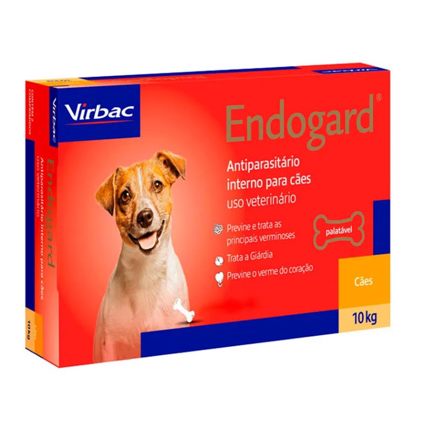 Virbac Endogard 10kg - 6 Comprimidos | Shopee Brasil