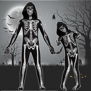 Esqueleto osso imprime trajes de Halloween para crianças, tops e calças de  mangas compridas, roupas para crianças, meninos e meninas, conjunto 2 peças  - AliExpress