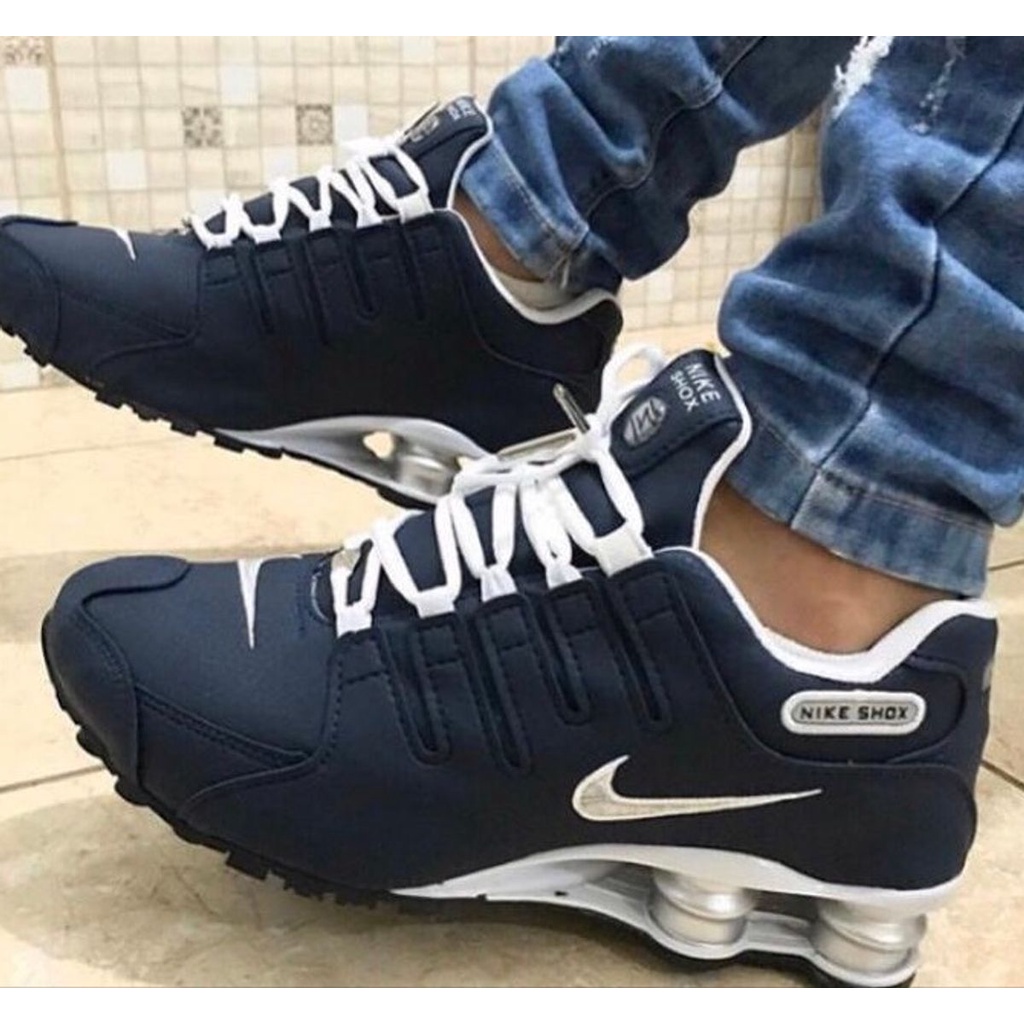 Tenis nike sale shox azul marinho