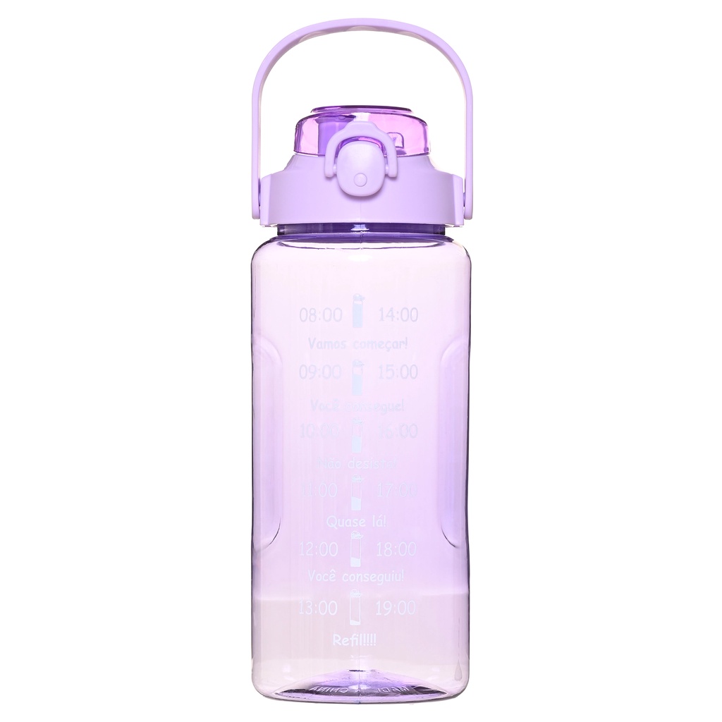 Garrafa De Água Em Grande Capacidade De 2000ML Resistente Ao Choque A Quedas----Dê adesivos aleatórios