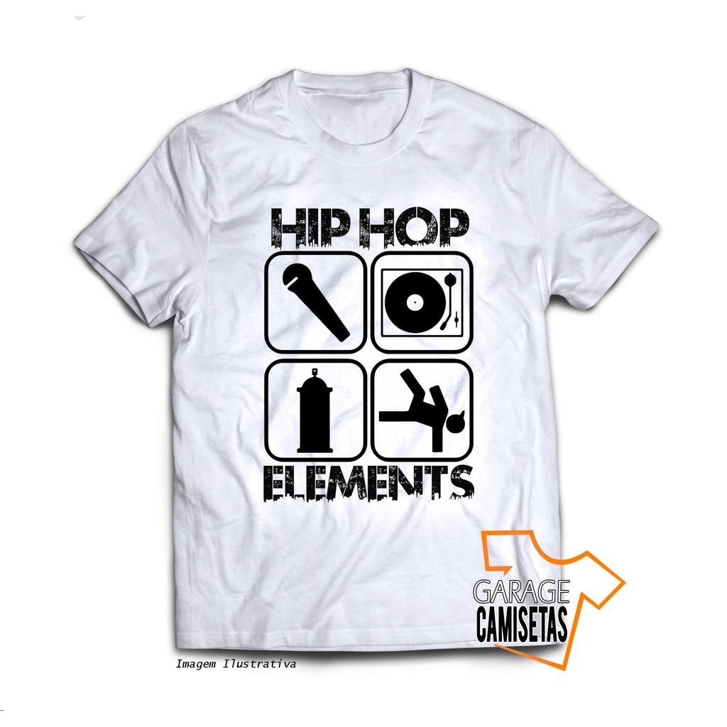 Camiseta Hip Hop Elements | Shopee Brasil