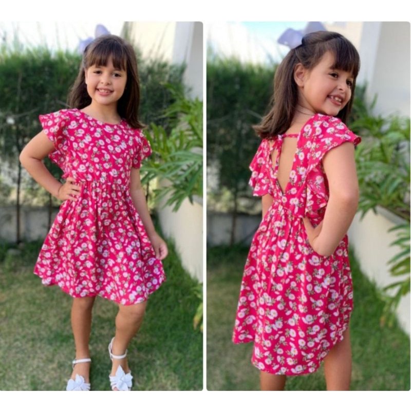 Vestido infantil em store viscose