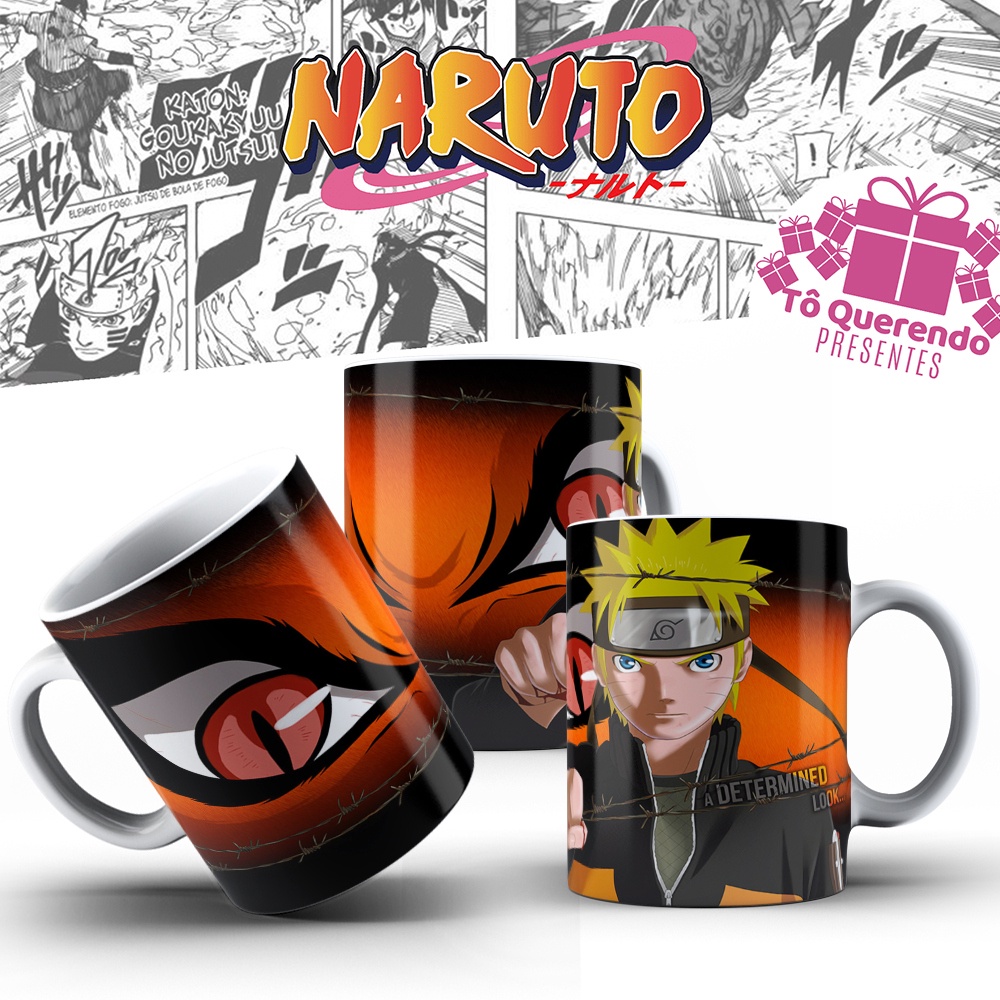 Caneca Mágica Akatsuki Símbolo Nuvem Naruto