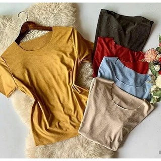 Kit 5 Blusinhas femininas em suede diversas cores t-shirt ótimo caimento COM FRETE GRÁTIS !