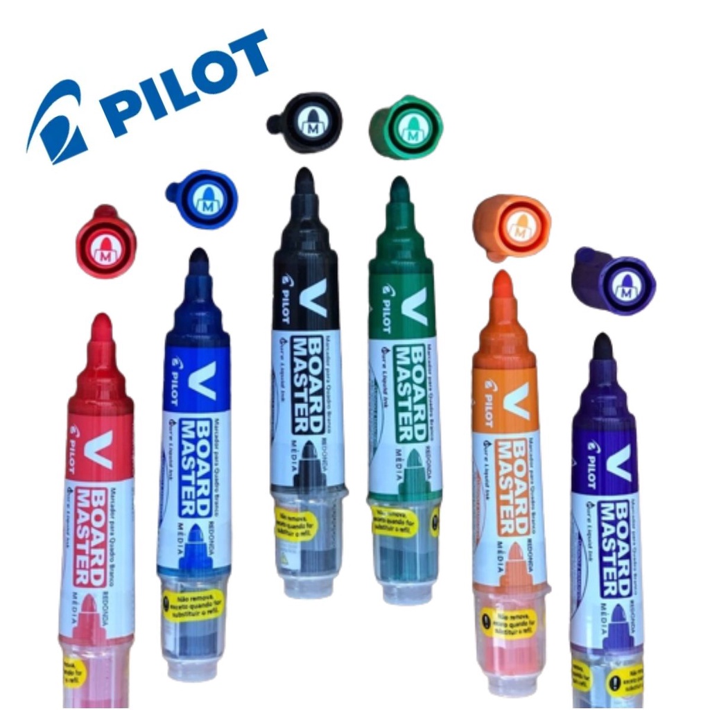 6 Cores de Marcadores para Quadro Branco PILOTO/PILOT- Recarregável ...