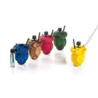 Cuia de madeira aromatizada para veículos + refil 4,5ml de essência Bella Luna Aromas