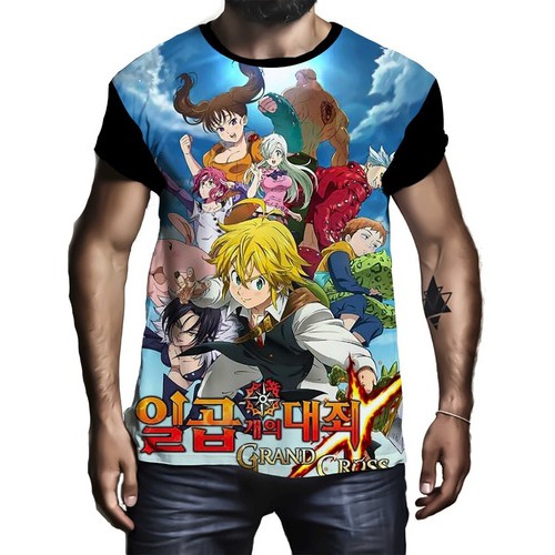 Camiseta Camisa Anime 7 Pecados Nanatsu No Taizai 4