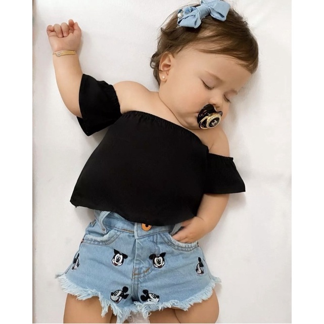 Blusa ciganinha sale infantil jeans