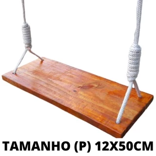 Balanço Com Cordas 3 Metros Em Madeira Maciça 12x50cm