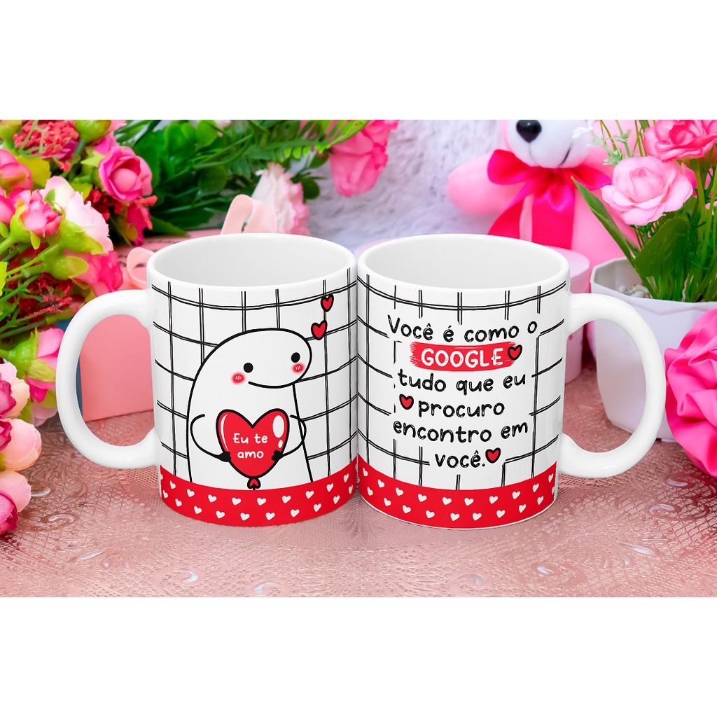 Caneca Personalizada Florks Apaixonados Diversos Modelos Porcelana