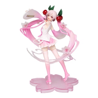 8 Estilos Japão Anime Sakura Miku Hatsune Figura Kawaii Roupas Pretas Roxo  Cabelo Figuras De Ação Brinquedos Meninas PVC Modelo Menina