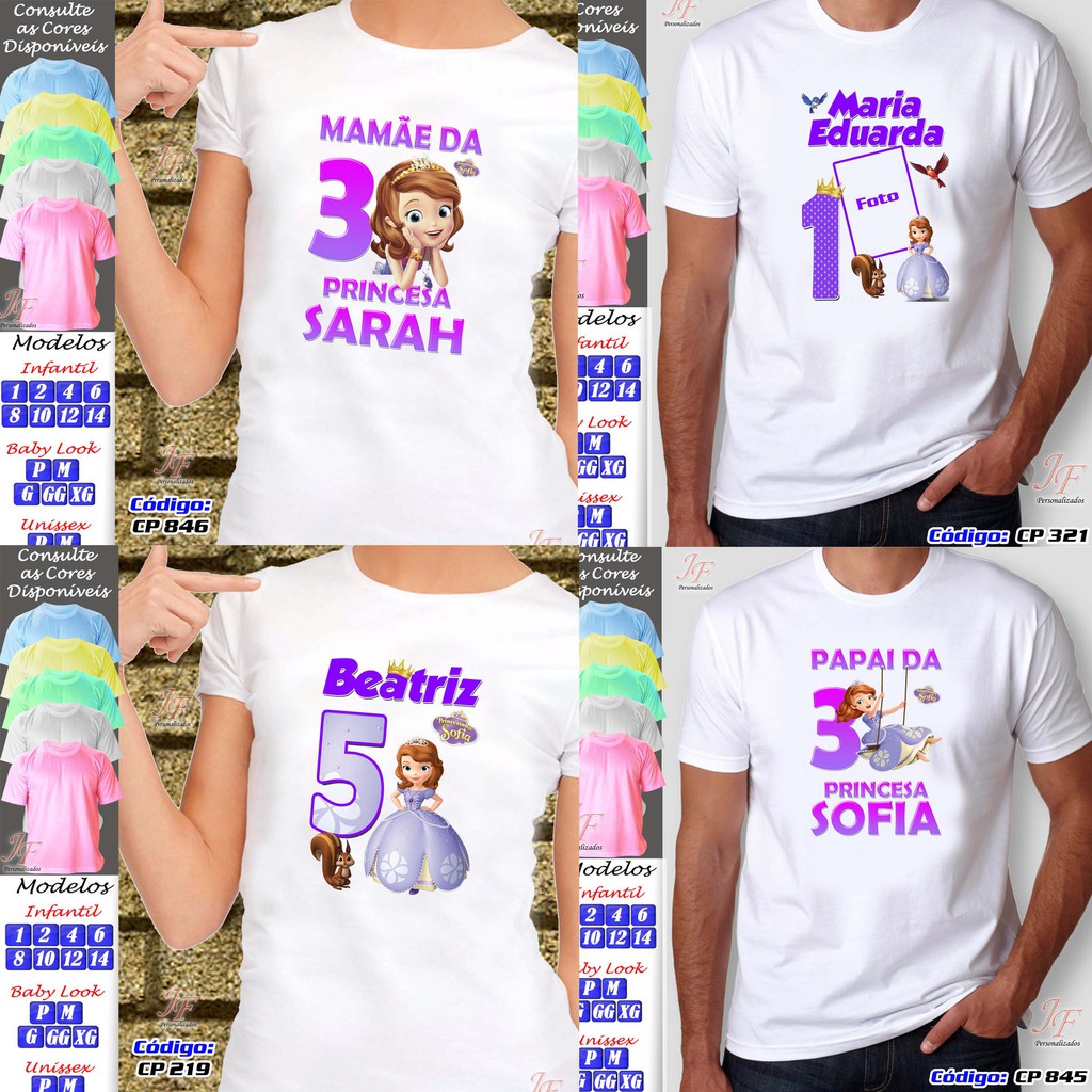 Camisetas personalizadas de online princesa sofia