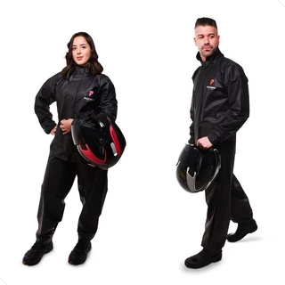 Kit de Capa de Chuva para Motociclista Modelo Feminino + Masculino Preto em Oferta na Shopee