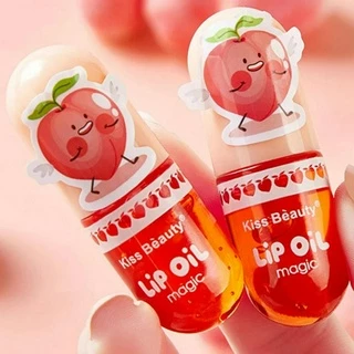 Mini Pêssego Hidratante Mudança de Temperatura Cápsula Óleo Labial Hidratante Brilho Labial Hidratante