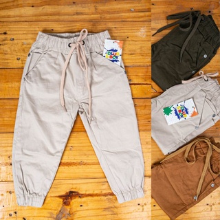 Calça Infantil Menino Jogger Em Sarja Com Elastano 1 a 8 anos