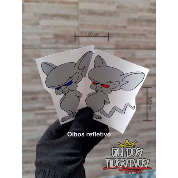 Adesivo rato, olhos refletivos | Shopee Brasil