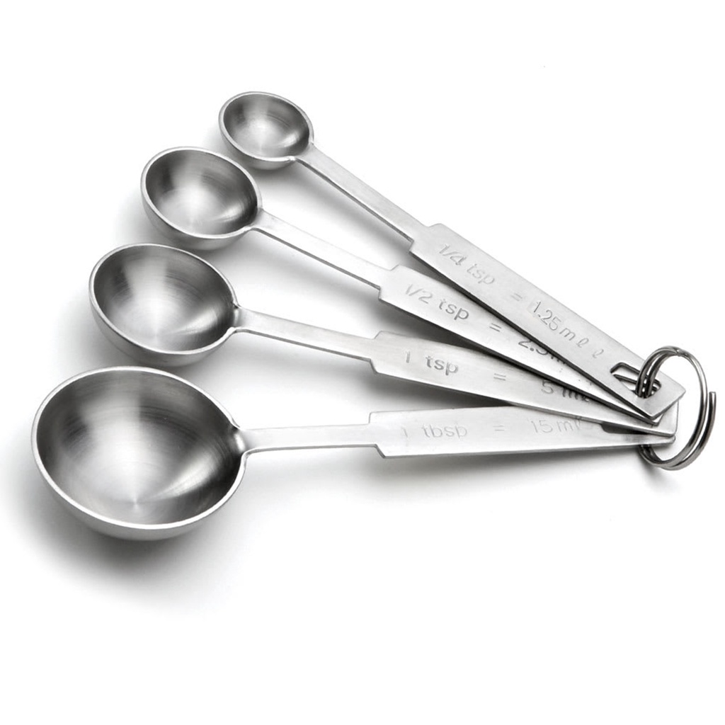 Conjunto De Colheres Medidoras Inox 4 Tamanhos Chef De Cozin