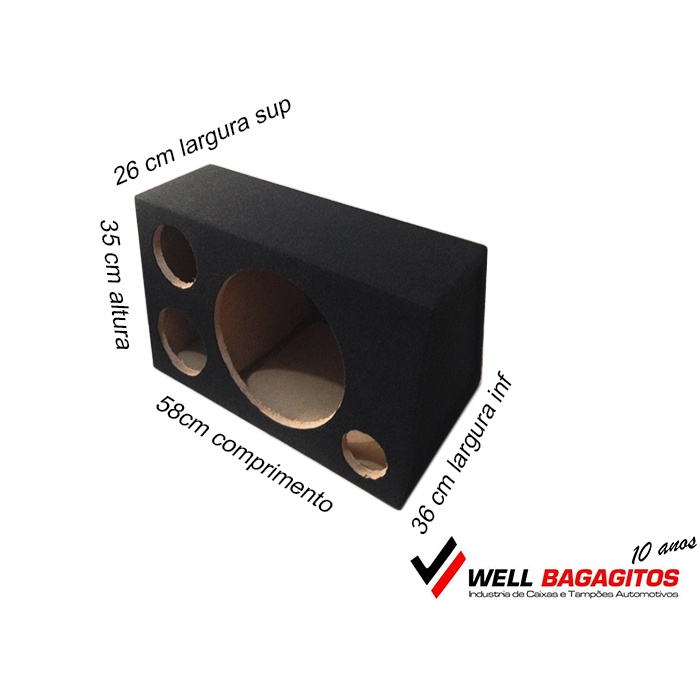 Caixa Trio 12 Vazia Dutada 45l Xp Bravox Pionner E Outros