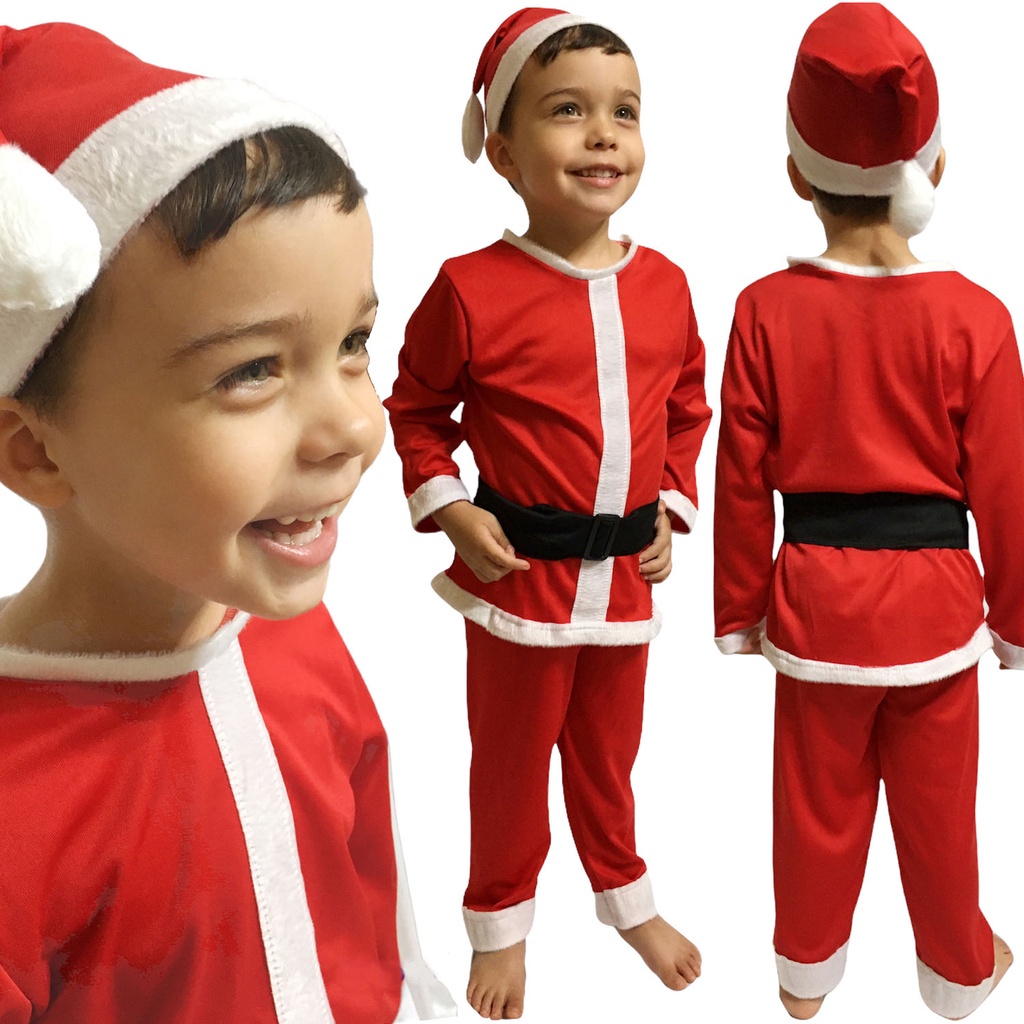 Roupa de papai noel best sale para bebê