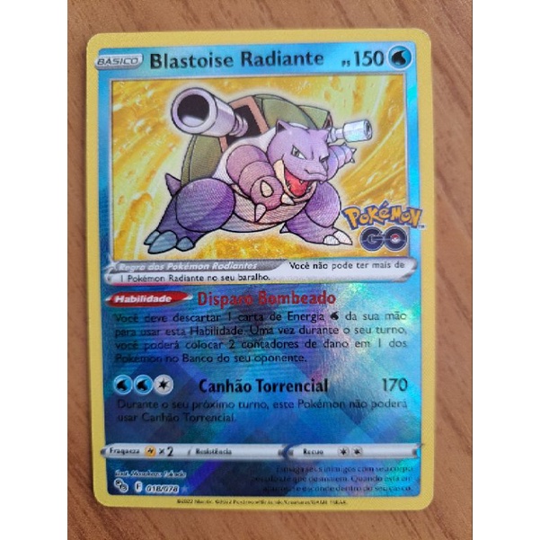 Blastoise Radiante (Coleção Japonesa Pokémon GO) - Carta Avulsa