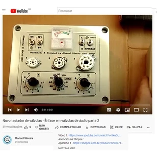 Testador de válvulas - LEIA A DESCRIÇÃO DO ANÚNCIO