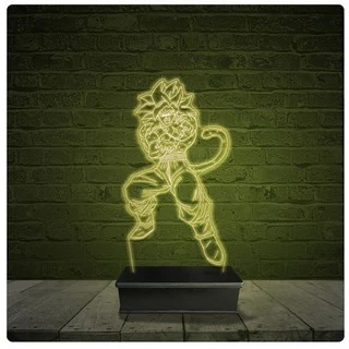 Led Luminária Acrílico Abajur - Son Goku Dragon Ball