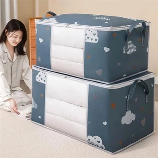 Grande Capacidade Dobrável Colcha Saco De Armazenamento Roupas Armário Organizador À Prova De Poeira Pesadas Sacos De Lo